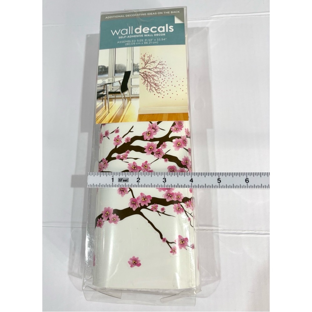 NEW! Wall Decals Cherry Blossom Branch Tree Flowers 31x33" - Picture 7 of 7